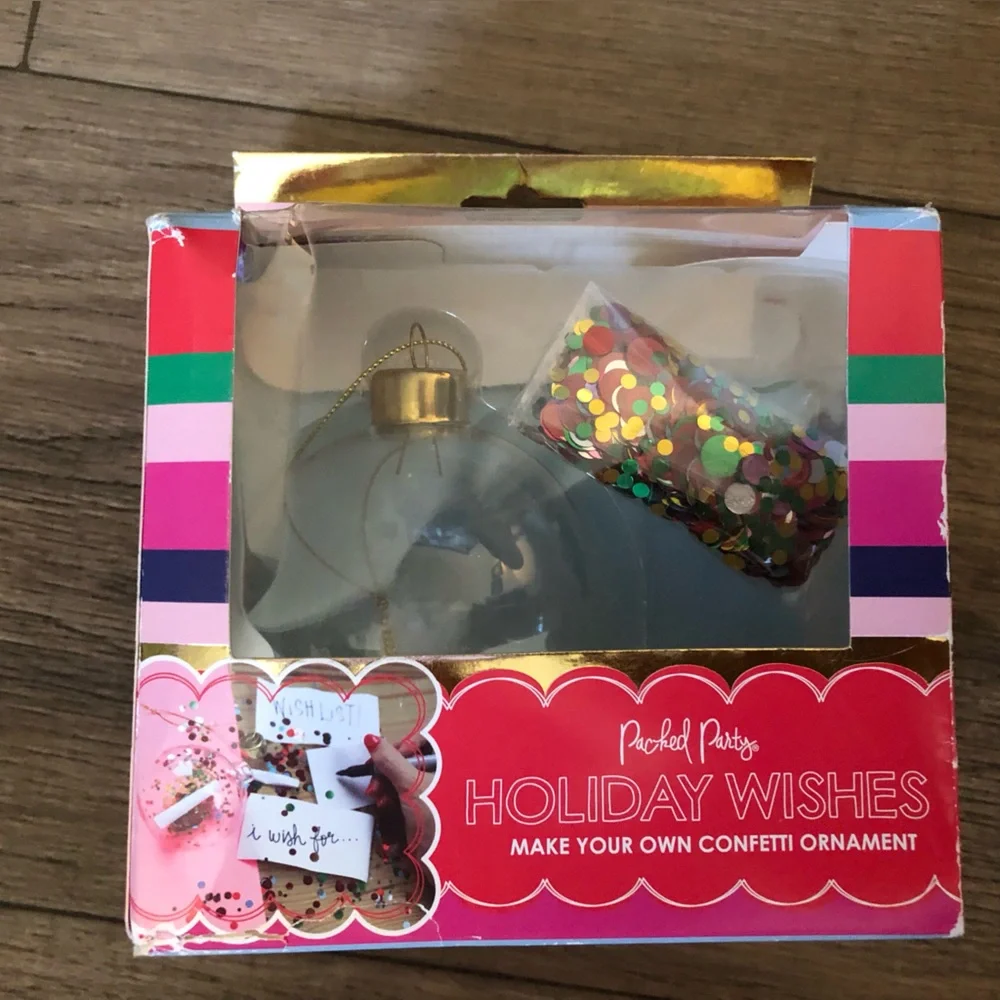New in box!!Packed Party Holiday Wishes Ornament Kit